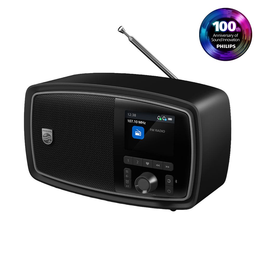 필립스 TAV2000 The Janet 휴대용 레트로 라디오 블루투스 스피커 상세 이미지 1