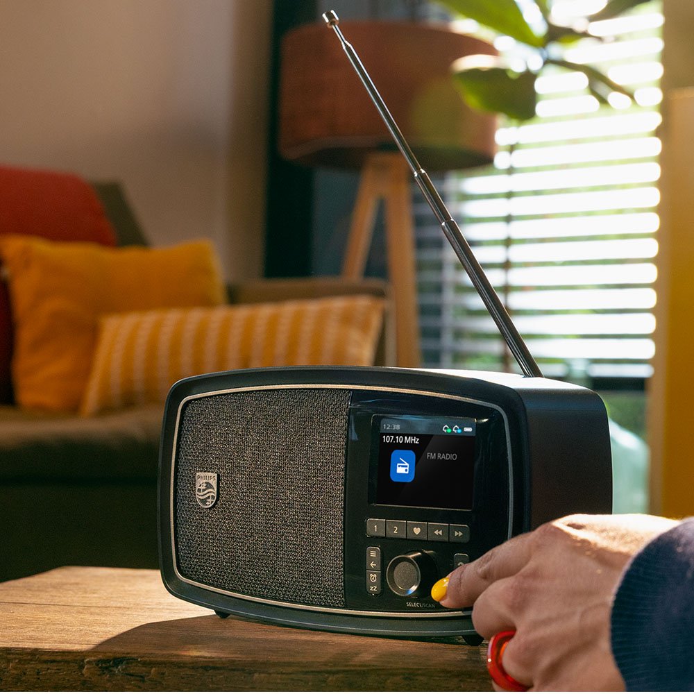 필립스 TAV2000 The Janet 휴대용 레트로 라디오 블루투스 스피커 상세 이미지 2