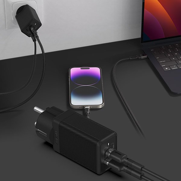 USB PD 65W PPS GaN 접지 듀얼 초고속 충전기 GC720 블랙 상세 이미지 2