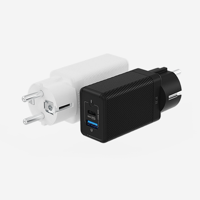 USB PD 65W PPS GaN 접지 듀얼 초고속 충전기 GC720 블랙 상세 이미지 1