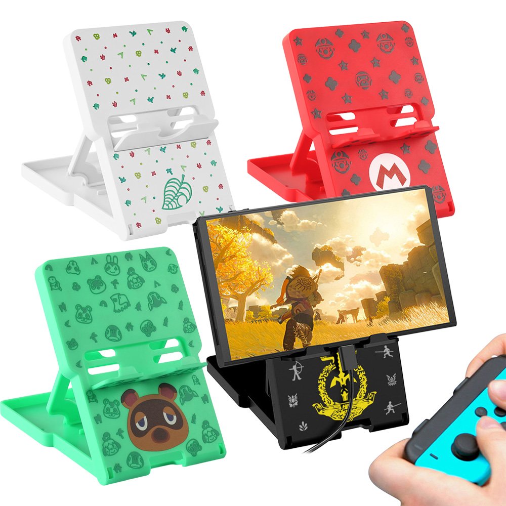 닌텐도스위치 거치대 스탠드 OLED 라이트 컨트롤러 동숲 올접이식 상세 이미지 1