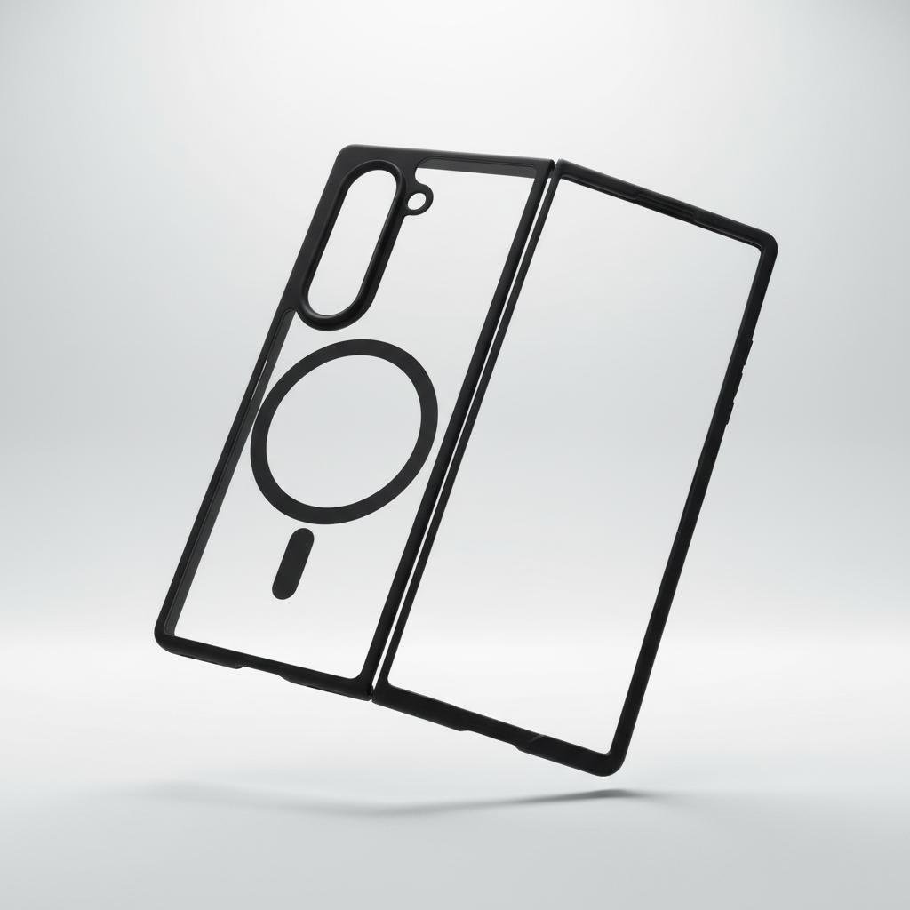 제로텐 맥세이프 케이스 제로핏 아머 마그네틱 블랙 클리어, 갤럭시Z 폴드6 상세 이미지 1